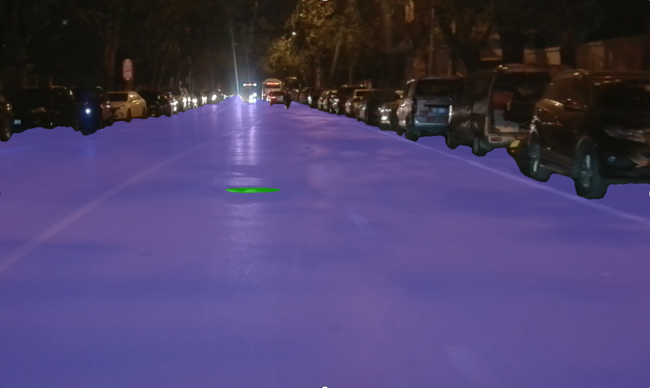 Tiny road element in a full driving scene
